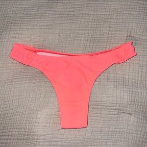 Coral Thong Bikini Bottom
